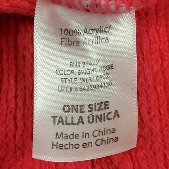 Hot Pink Winter Hat and Scarf - One Size Fits All - Picture 3 of 6